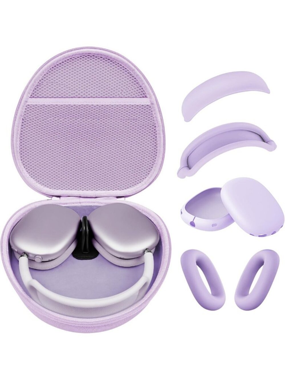Travel Hard Case for AirPods Max 2 | Sleep Mode Support & Silicone Earpad Cover